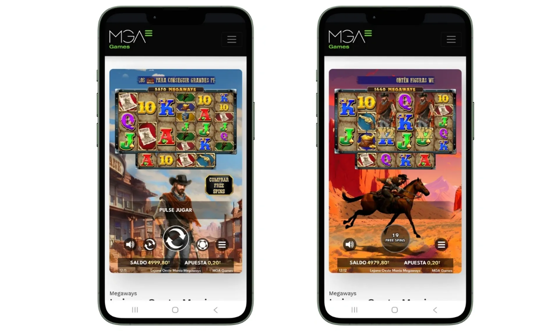 juegos de mga en movil Captura del juego Lejano Oeste desde un móvil
