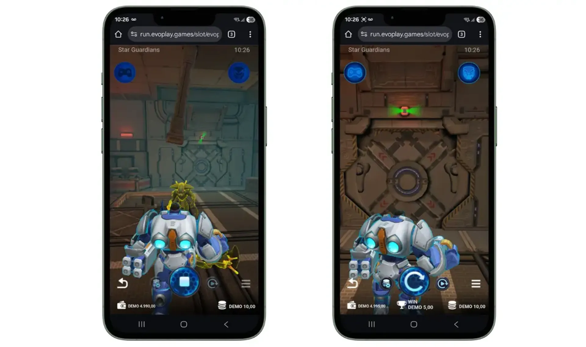 Captura de un juego de Evoplay desde el móvil