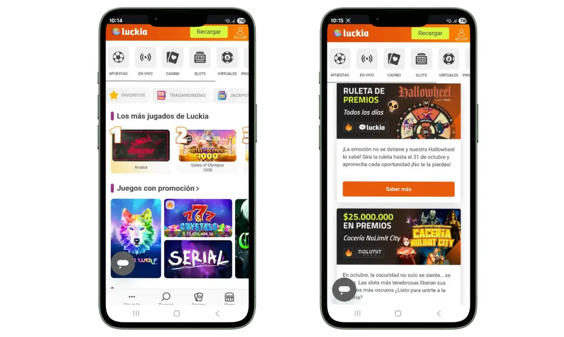 Casino movil en Colombia Así luce la plataforma móvil de Luckia en Colombia