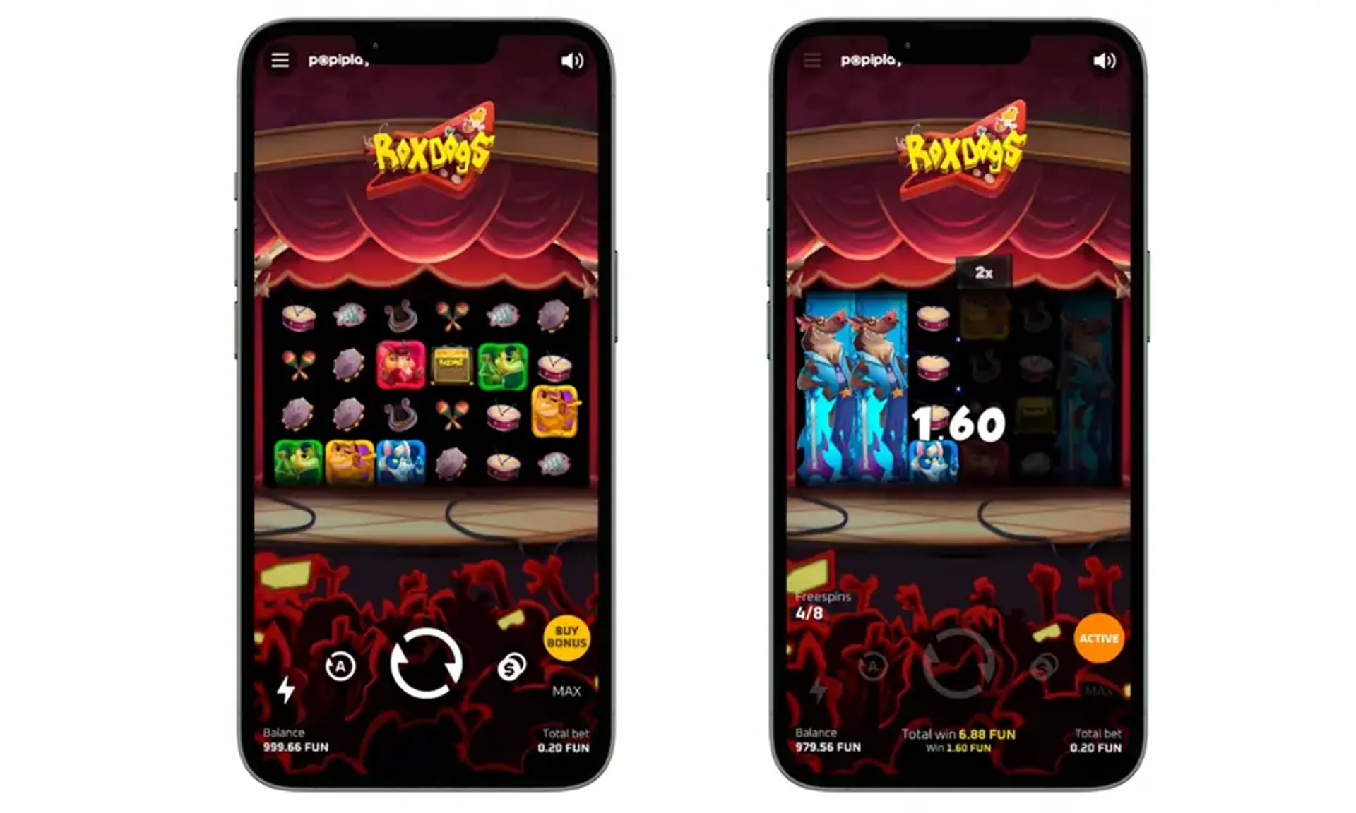 Imagen de la versión móvil del juego RoxDogs
