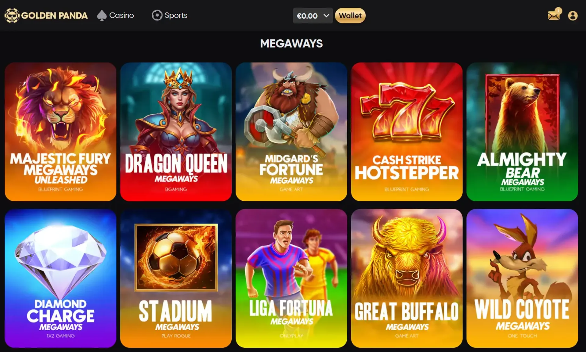 Golden Panda Megaways games