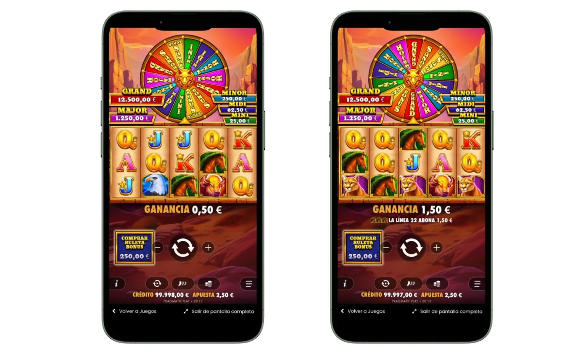 slots pragmatic play movil Captura de una sesión de juego móvil de Wolf Gold 4 Pack de Pragmatic Play