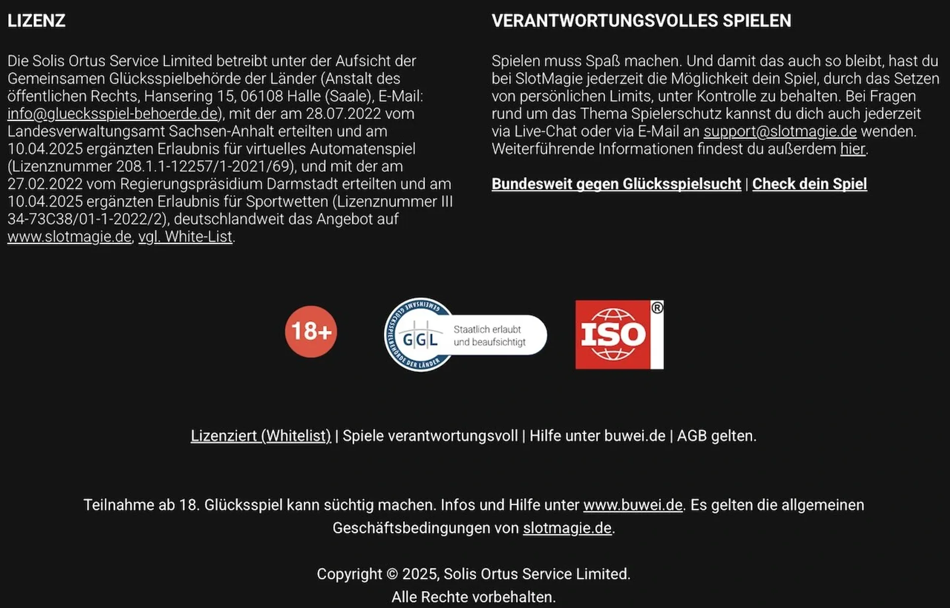 Slotmagie Lizenz