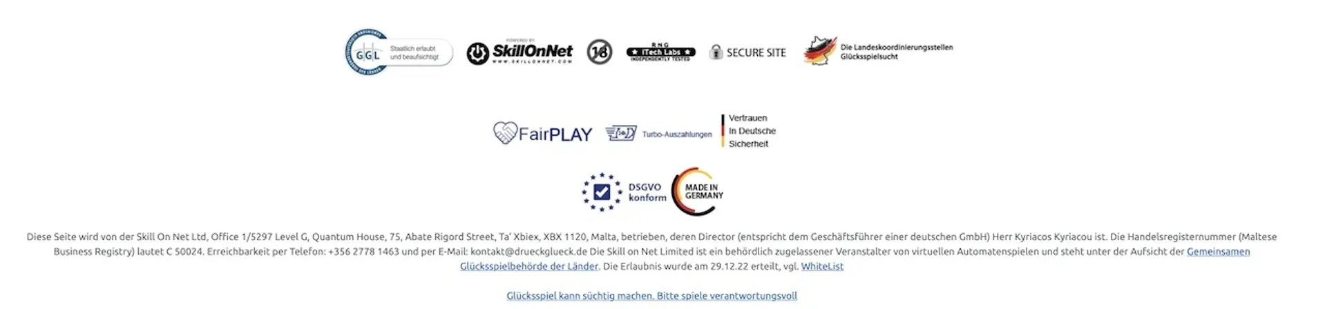 Drückglück Lizenz
