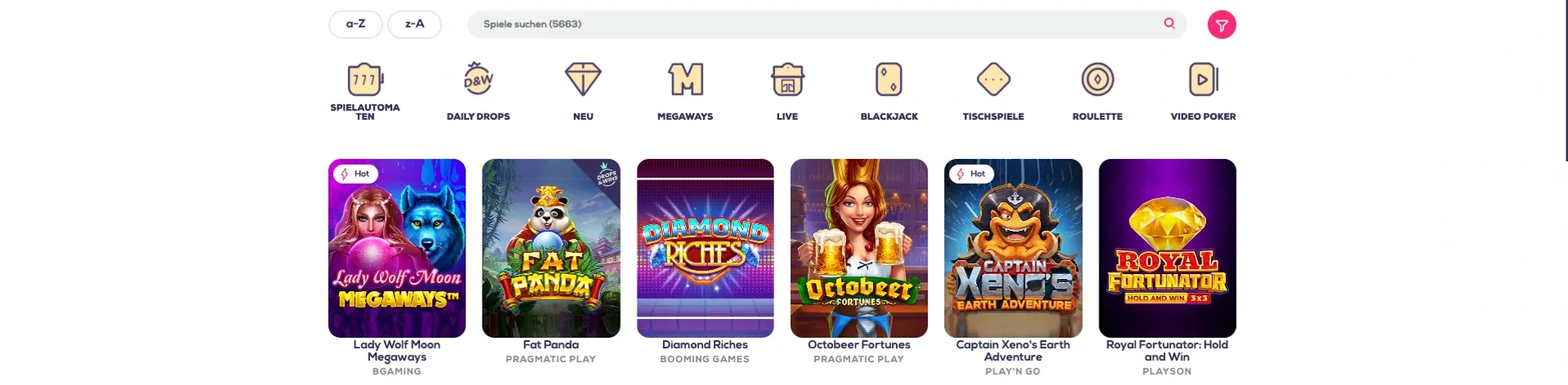 Wildfortune Casino Spiele