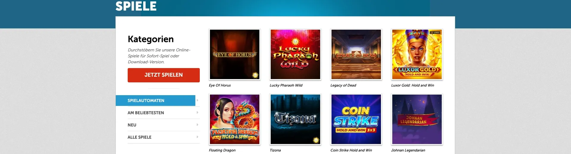 Playmillion Spiele