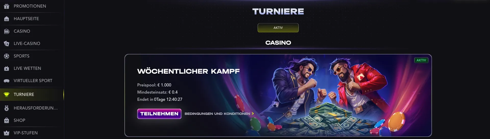 Mad Casino Turniere