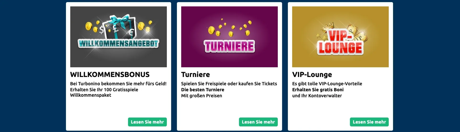 Turbonino weitere Aktionen