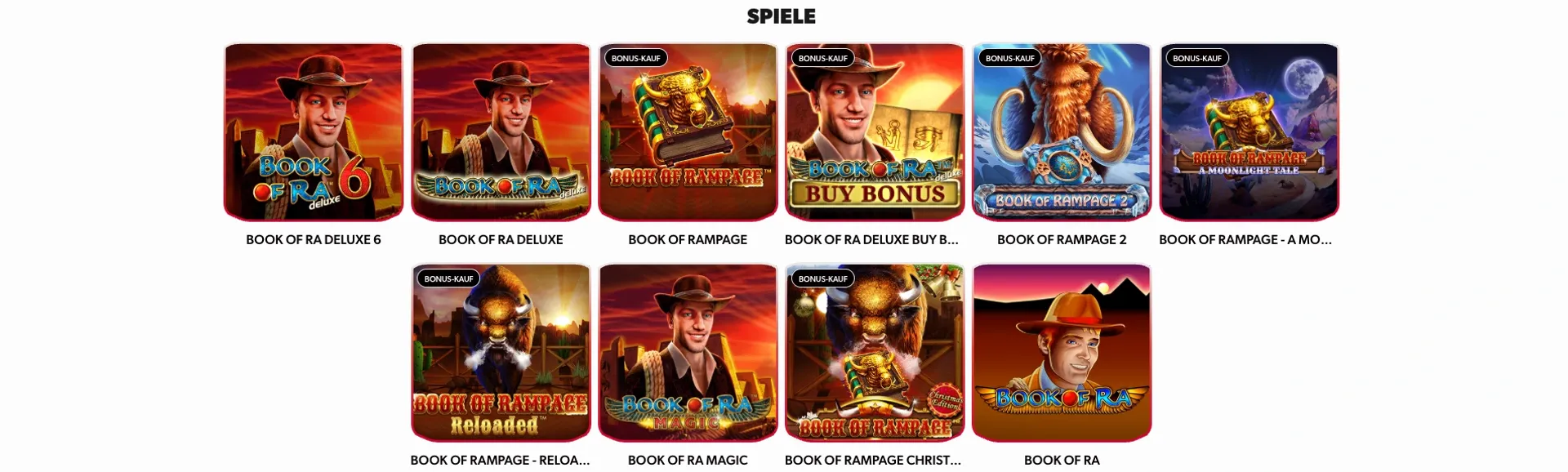 Betista Book of Spiele