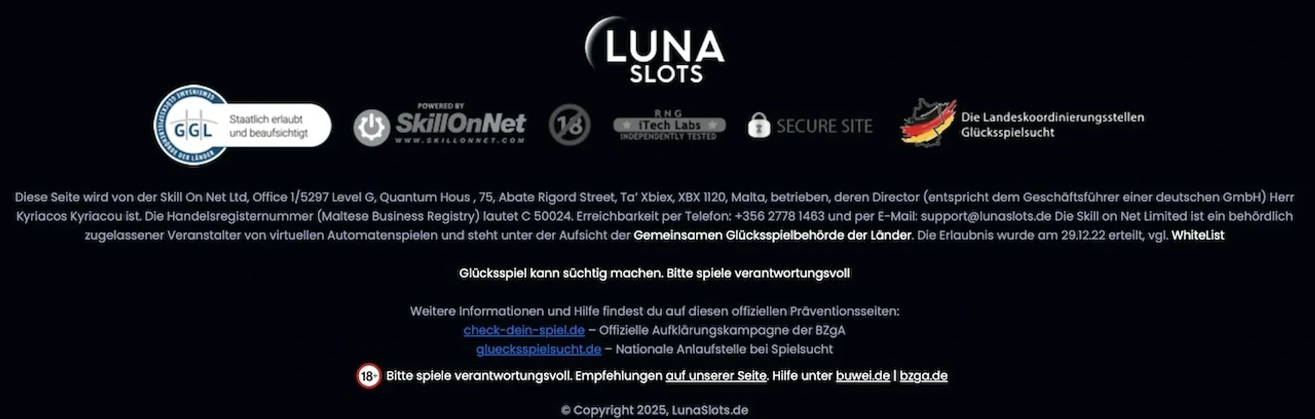 lunaslots lizenz