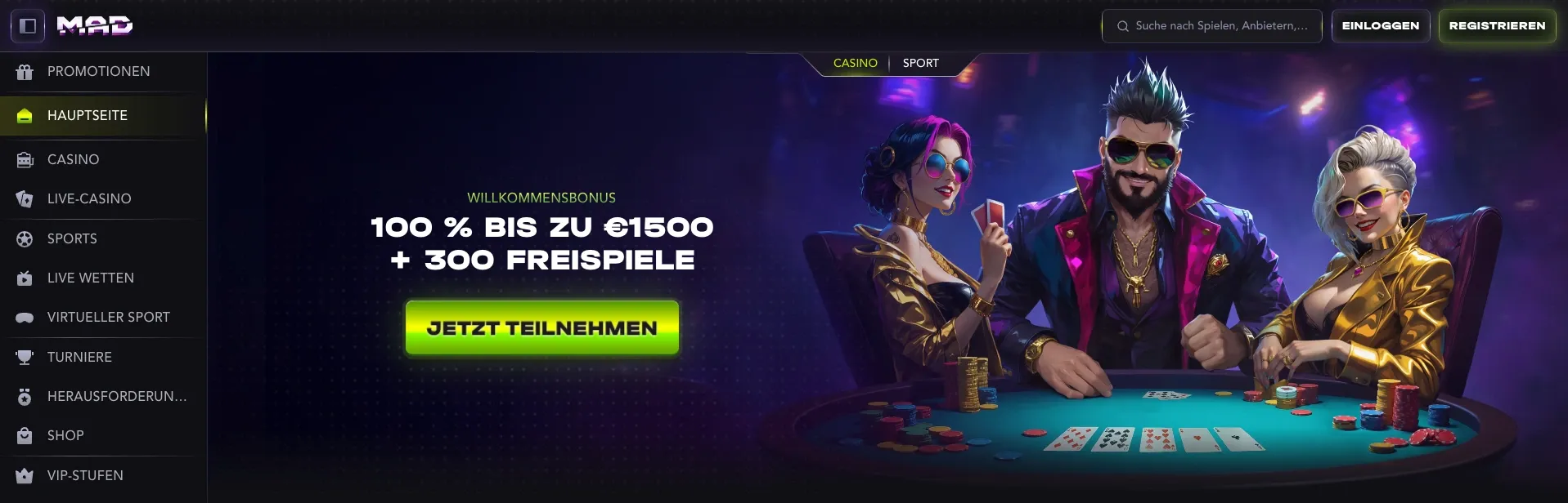Mad Casino Bonus