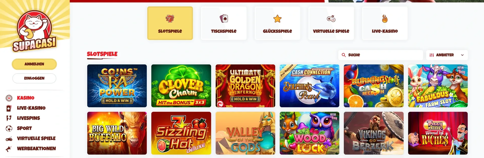 SupaCasi Spiele