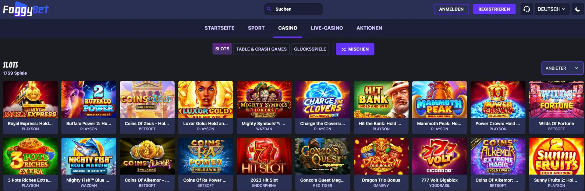 Foggybet Casino Slots