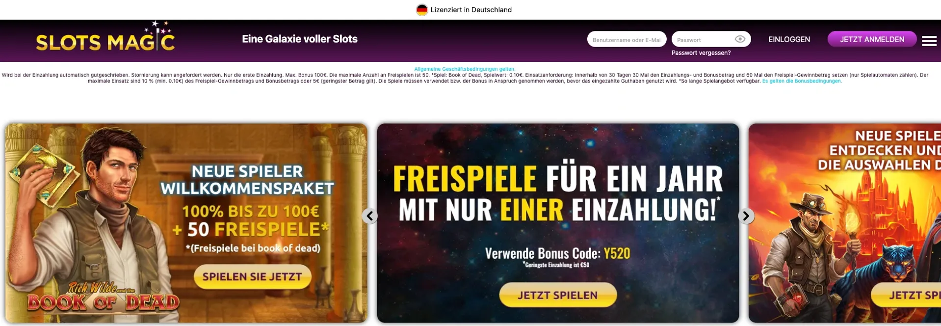 Slotsmagic Casino Bonus