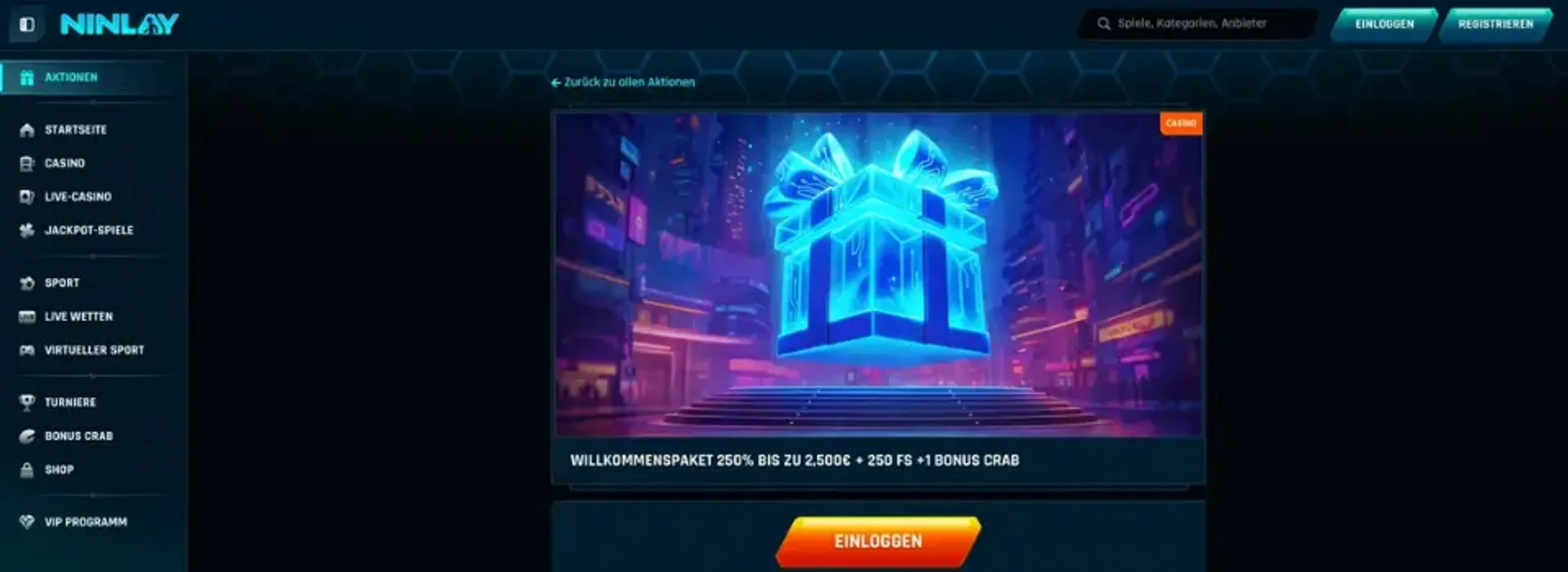 ninlay casino 200% bonus