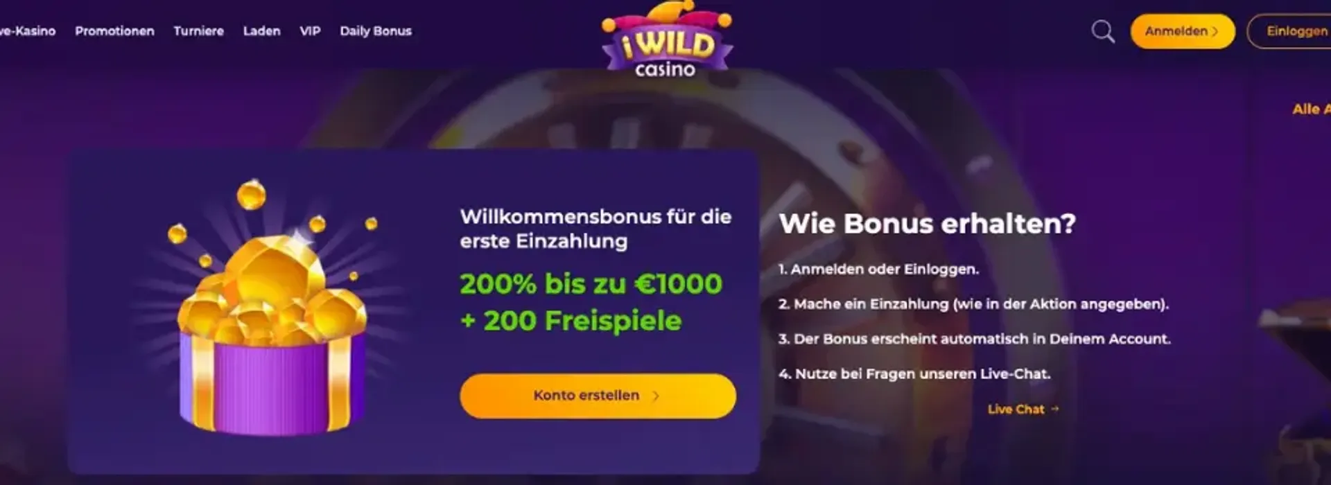 iwild casino 200% bonus