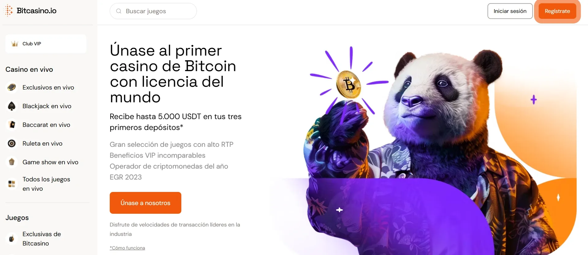 Bono de bienvenida de Bitcasino.io
