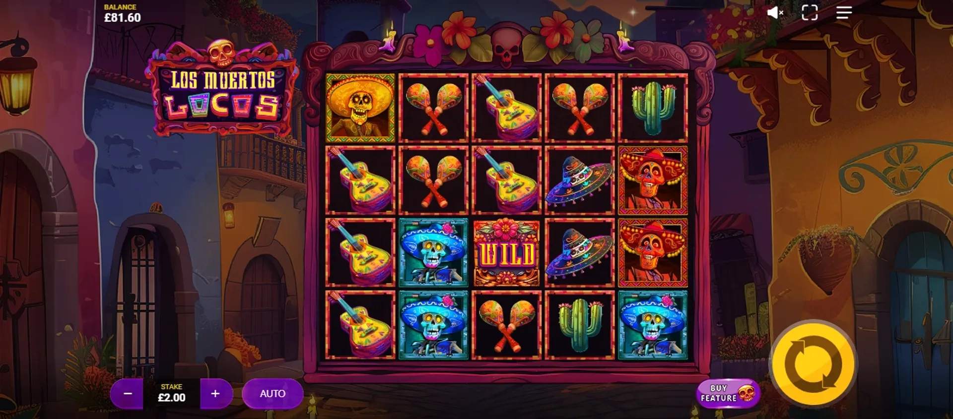 Los muertos locos juego base Así luce el juego base de la slot Los Muertos Locos