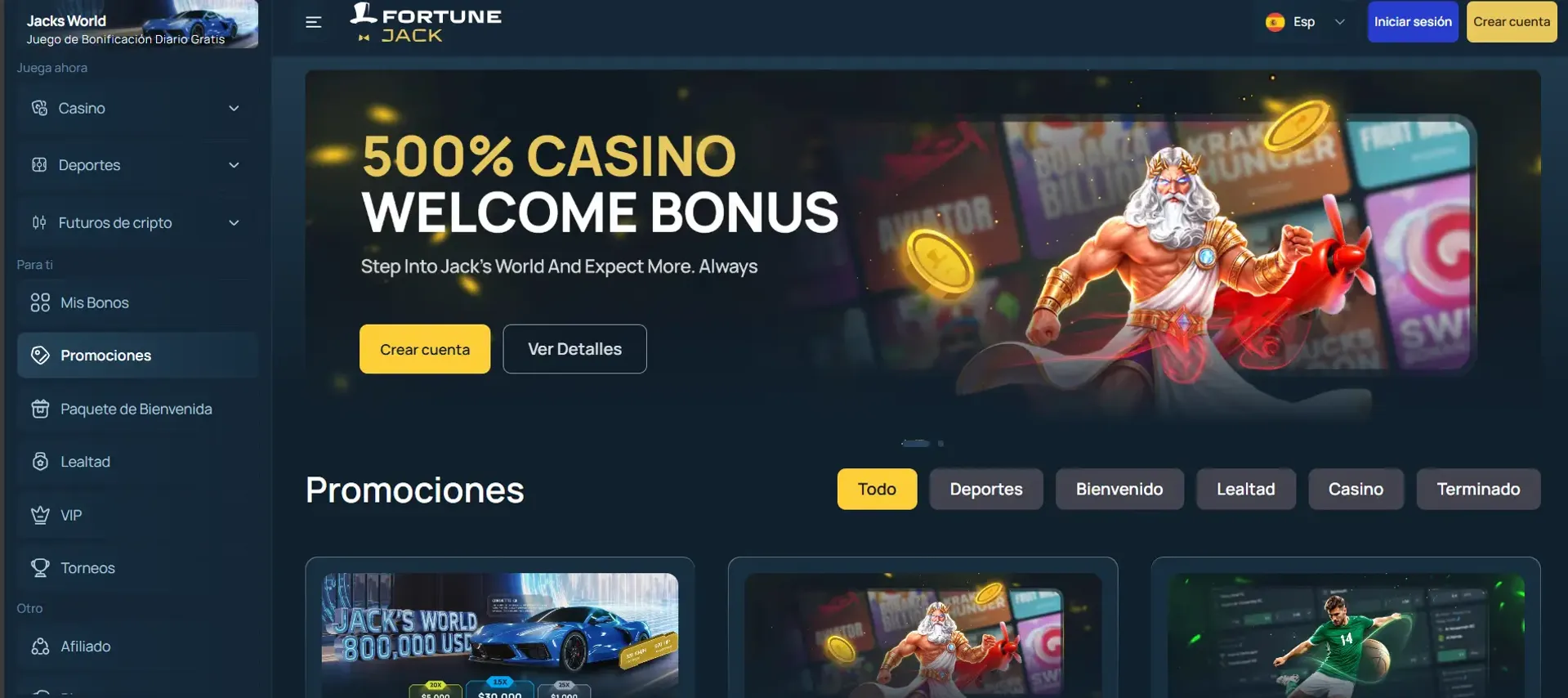 bono de bienvenida en fortunejack Captura del bono de bienvenida de FortuneJack