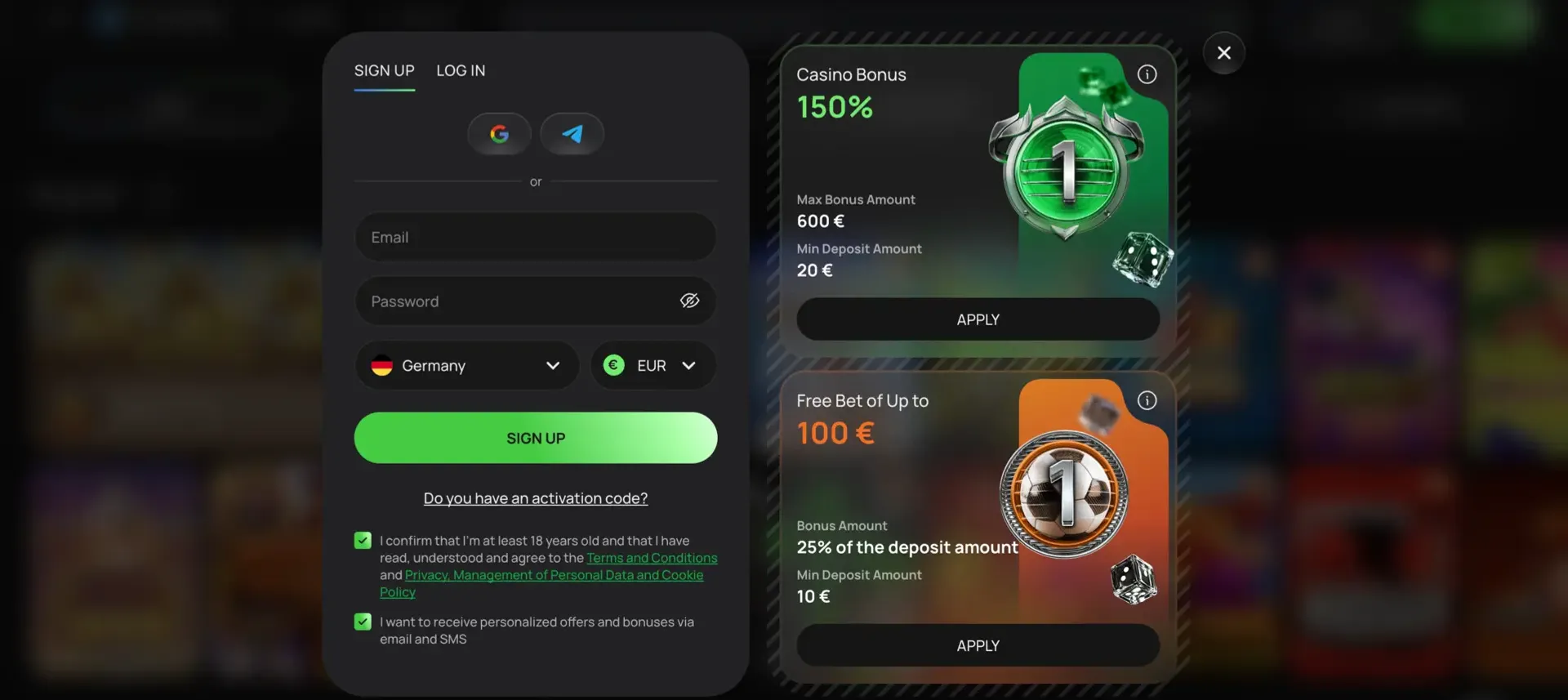 Flagman Casino Willkommensbonus