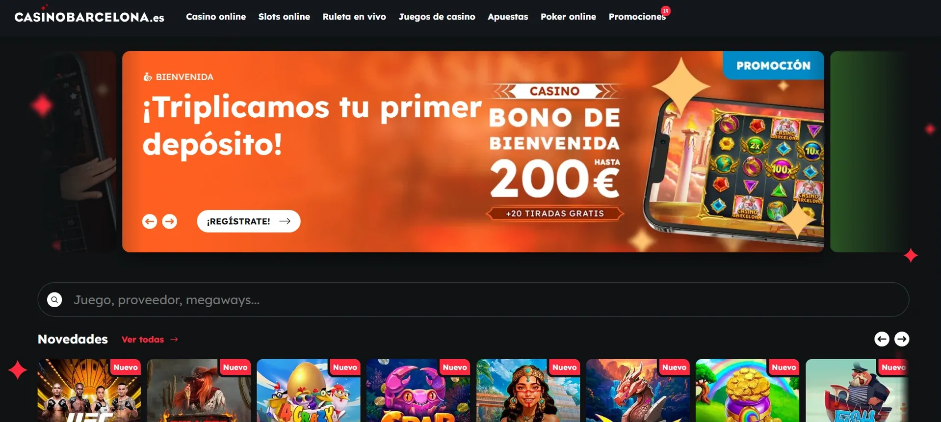 Bono de bienvenida en el casino Barcelona
