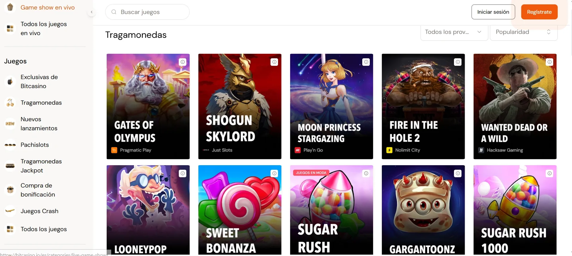 Bitcasino ofrece miles de juegos online