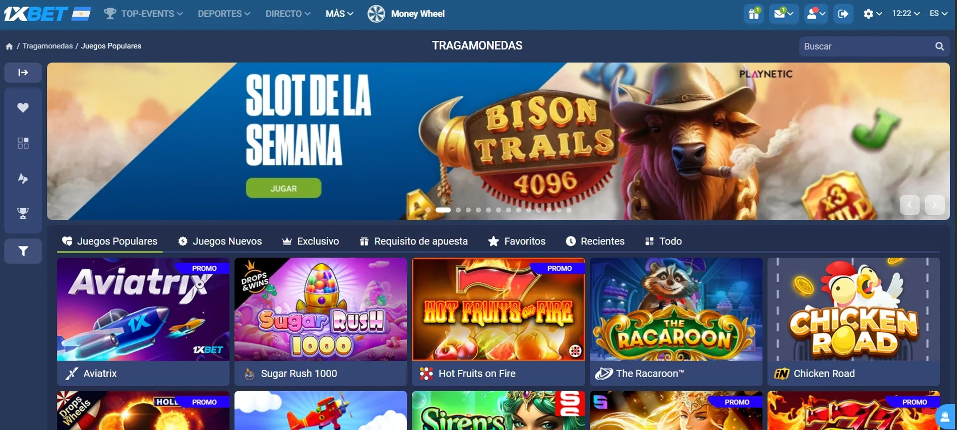 Catálogo de juegos de 1xbet