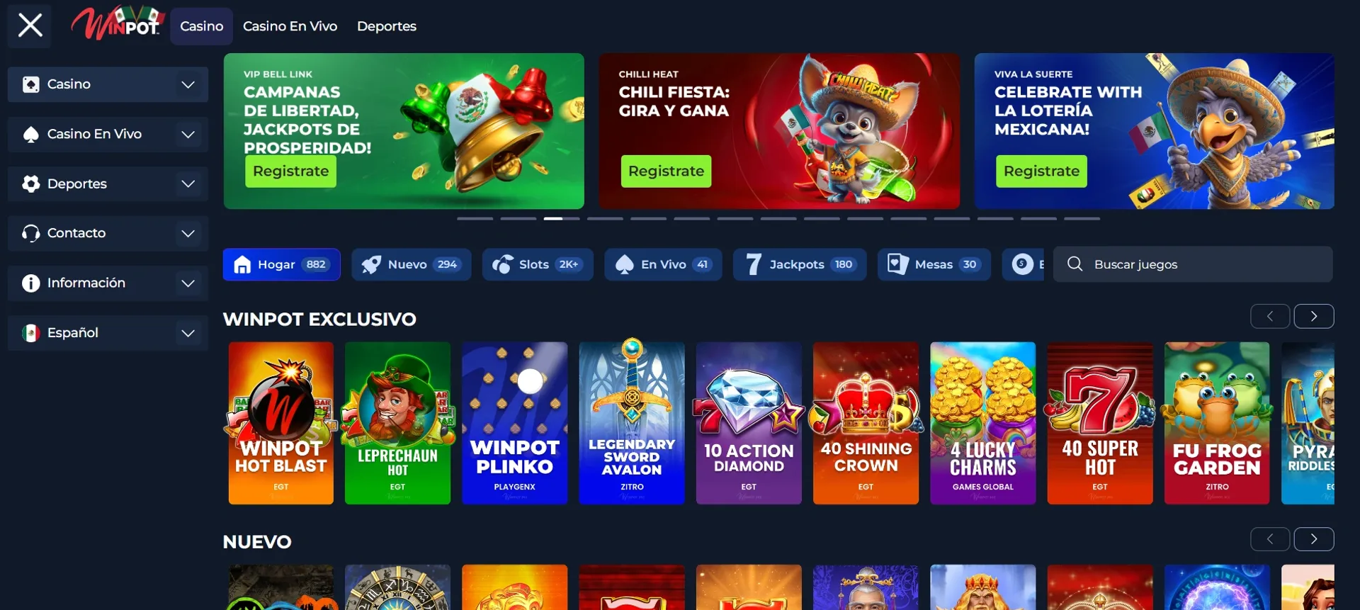 Winpot ofrece juegos con temática mexicana