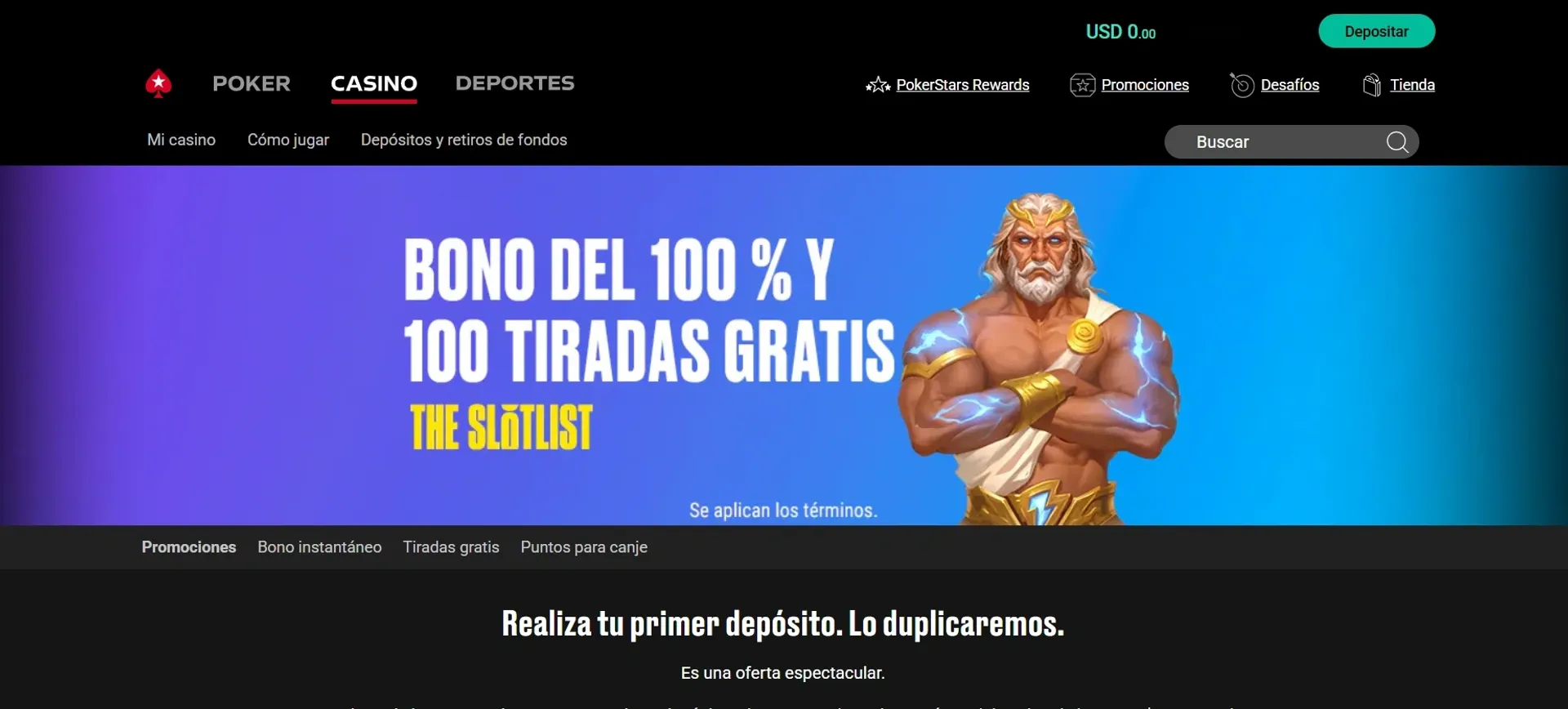 PokerStars ofrece diversos bonos de casino