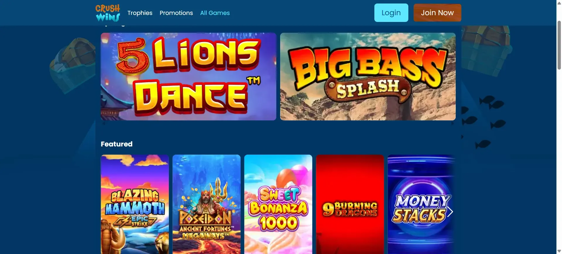 crush wins casino games
