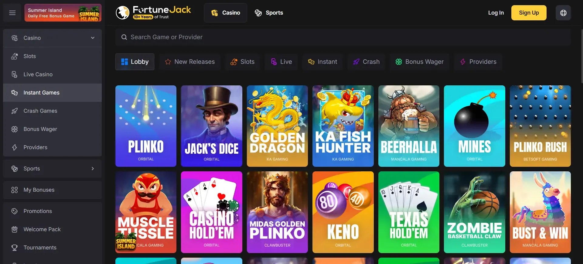 FortuneJack games