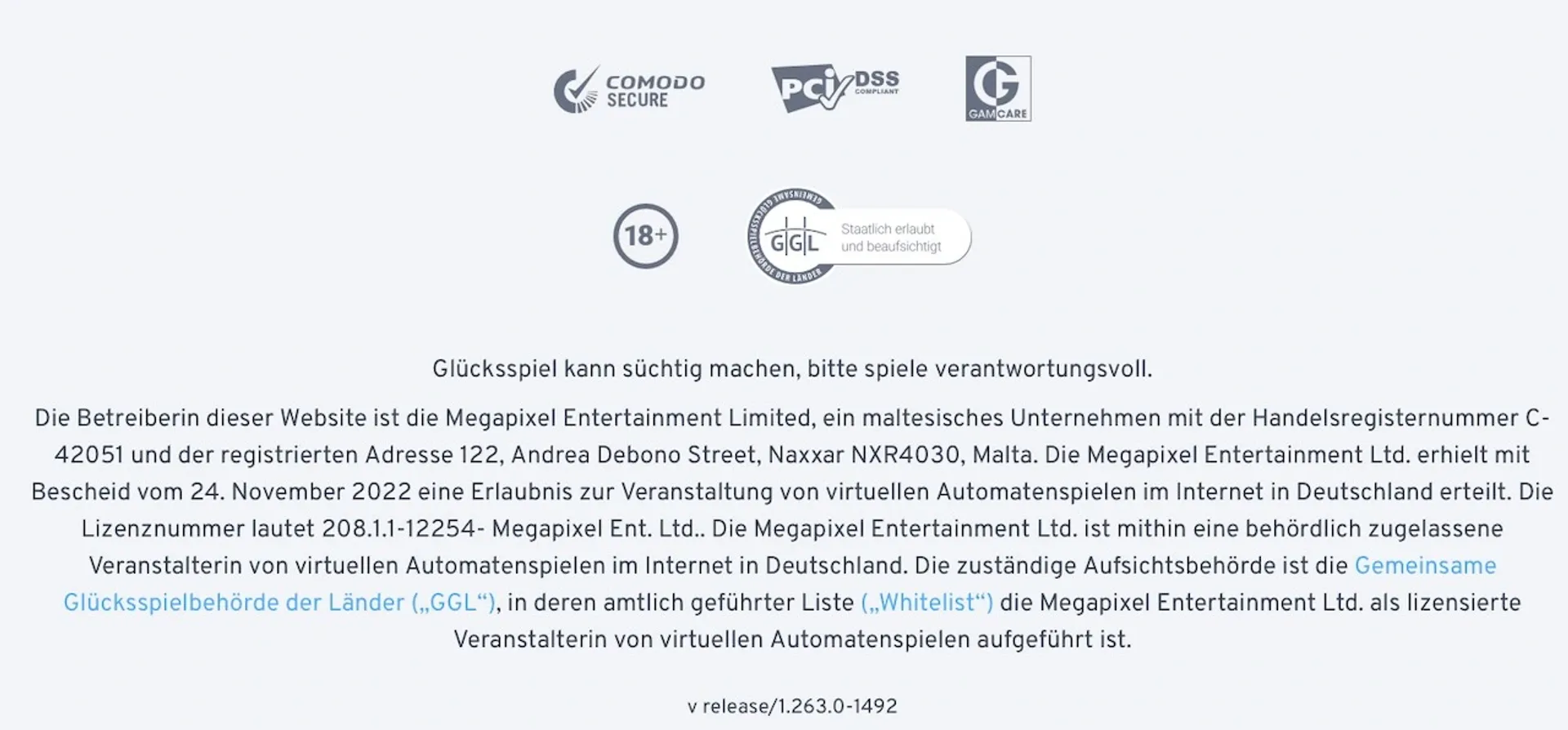 Wunderino Lizenz
