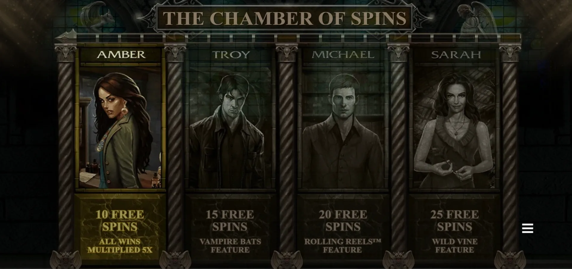 Captura de la ronda de giros gratis de la slot Immortal Romance