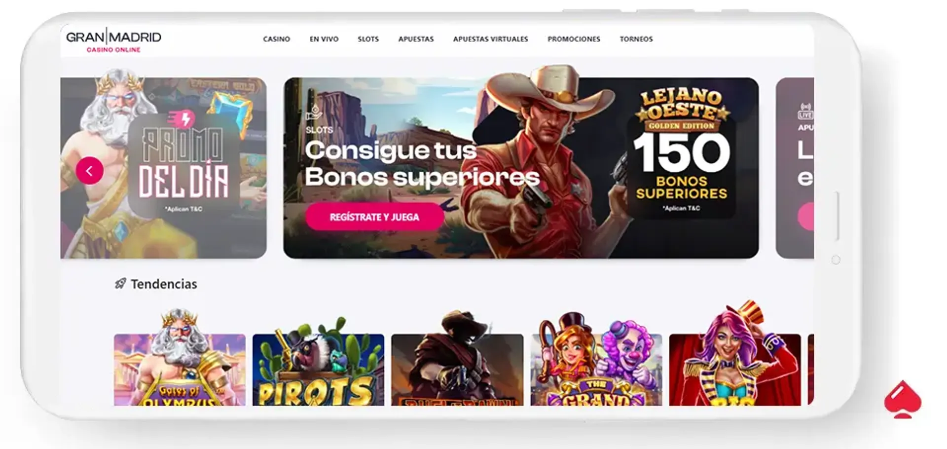 El casino Gran Madrid acepta depósitos de 1 euro