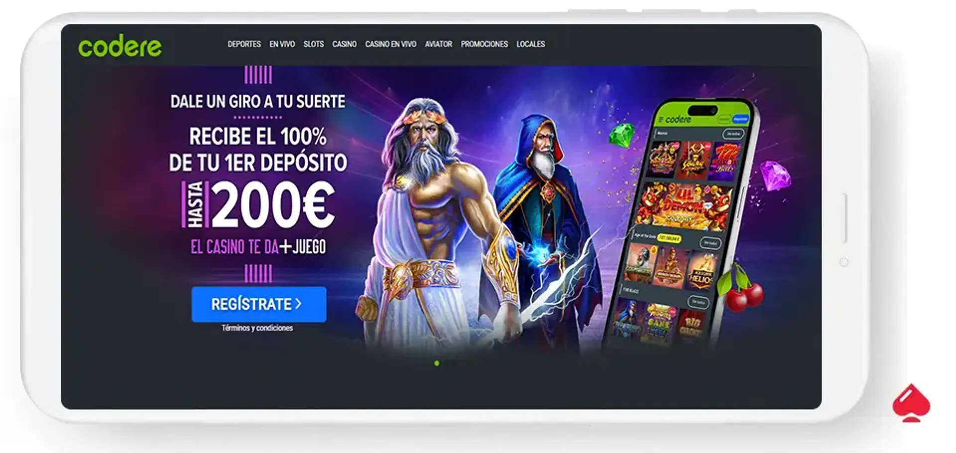 El casino Codere acepta depósitos de 1 euro