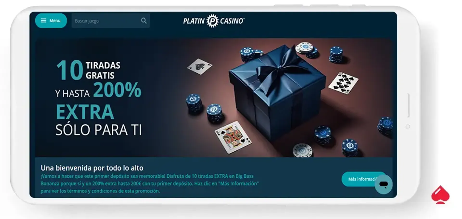Código promocional del casino Platin