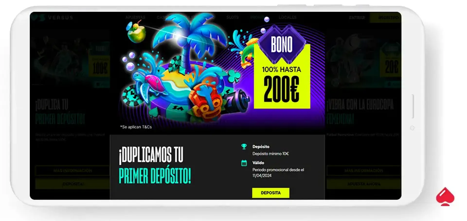 Código promocional del casino Versus