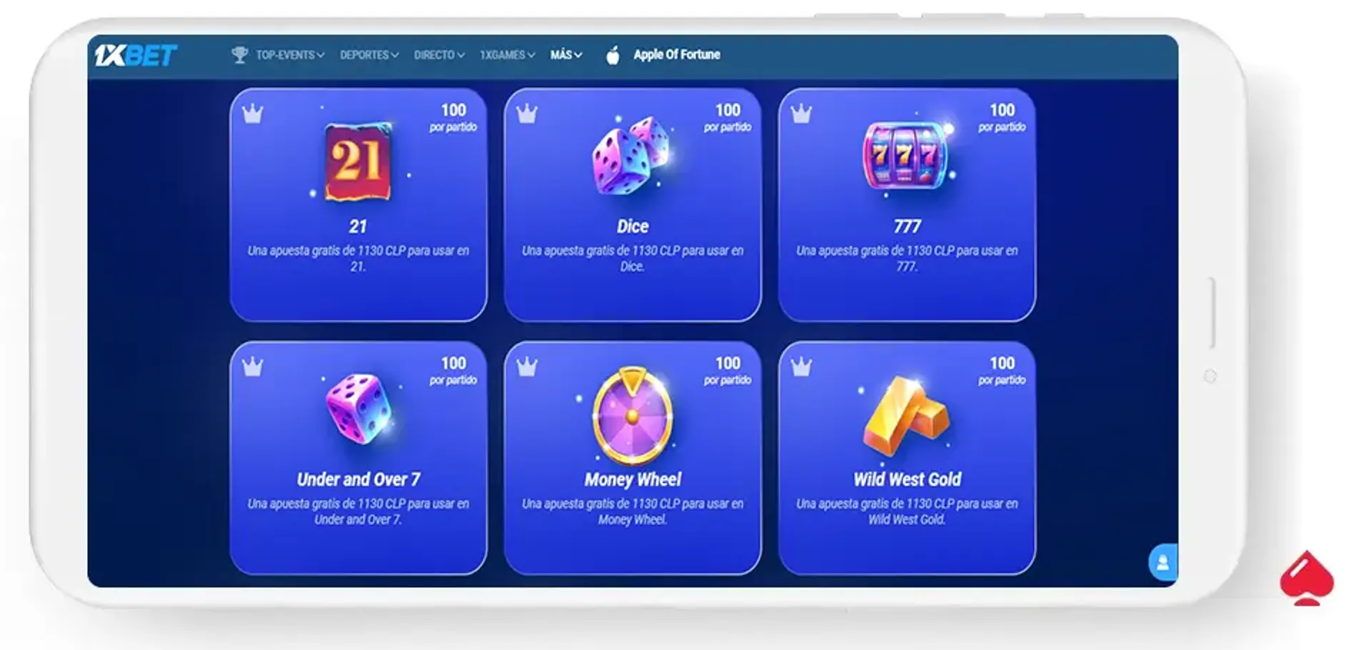 Tienda de códigos promocionales en el casino 1xbet