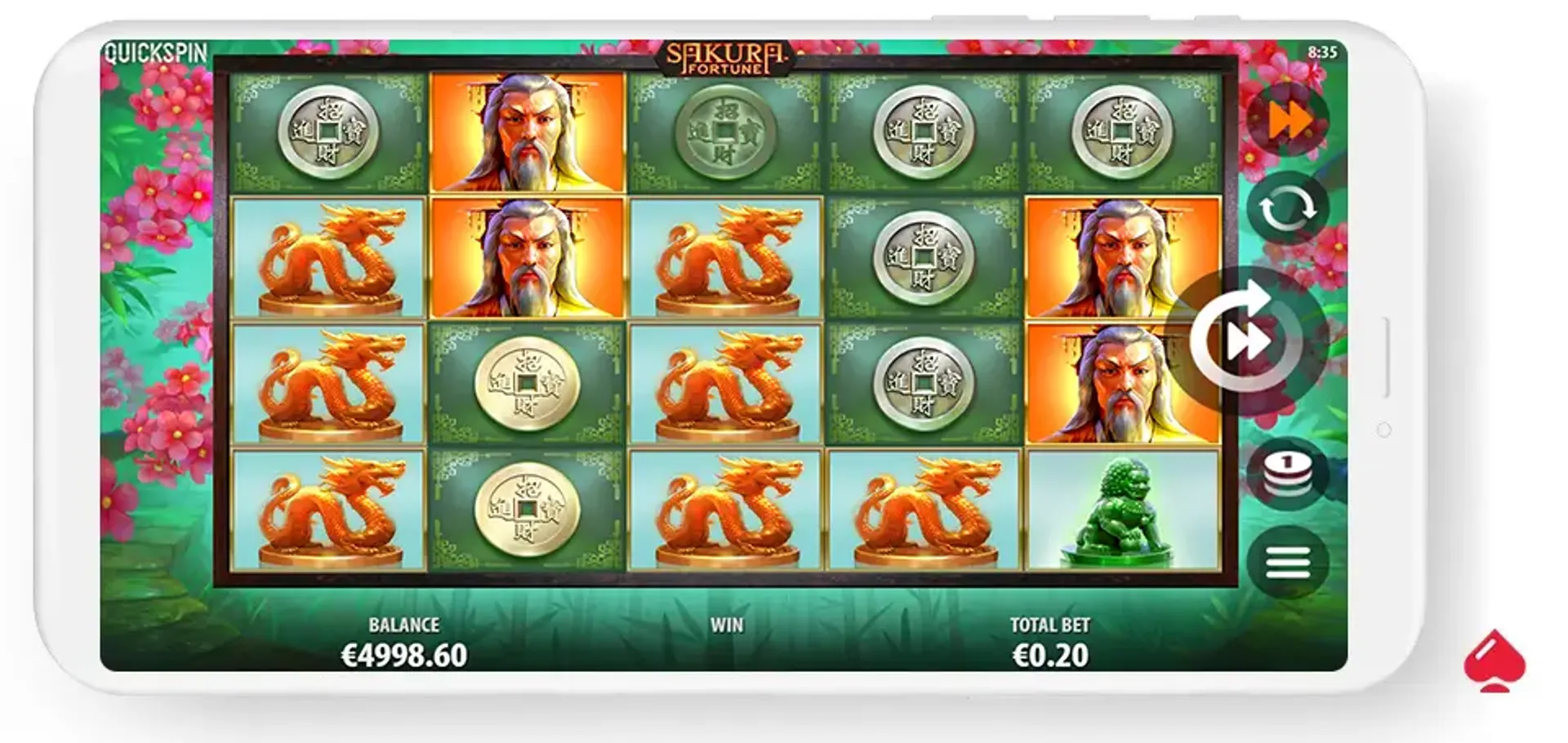 Juego base de Sakura Fortune