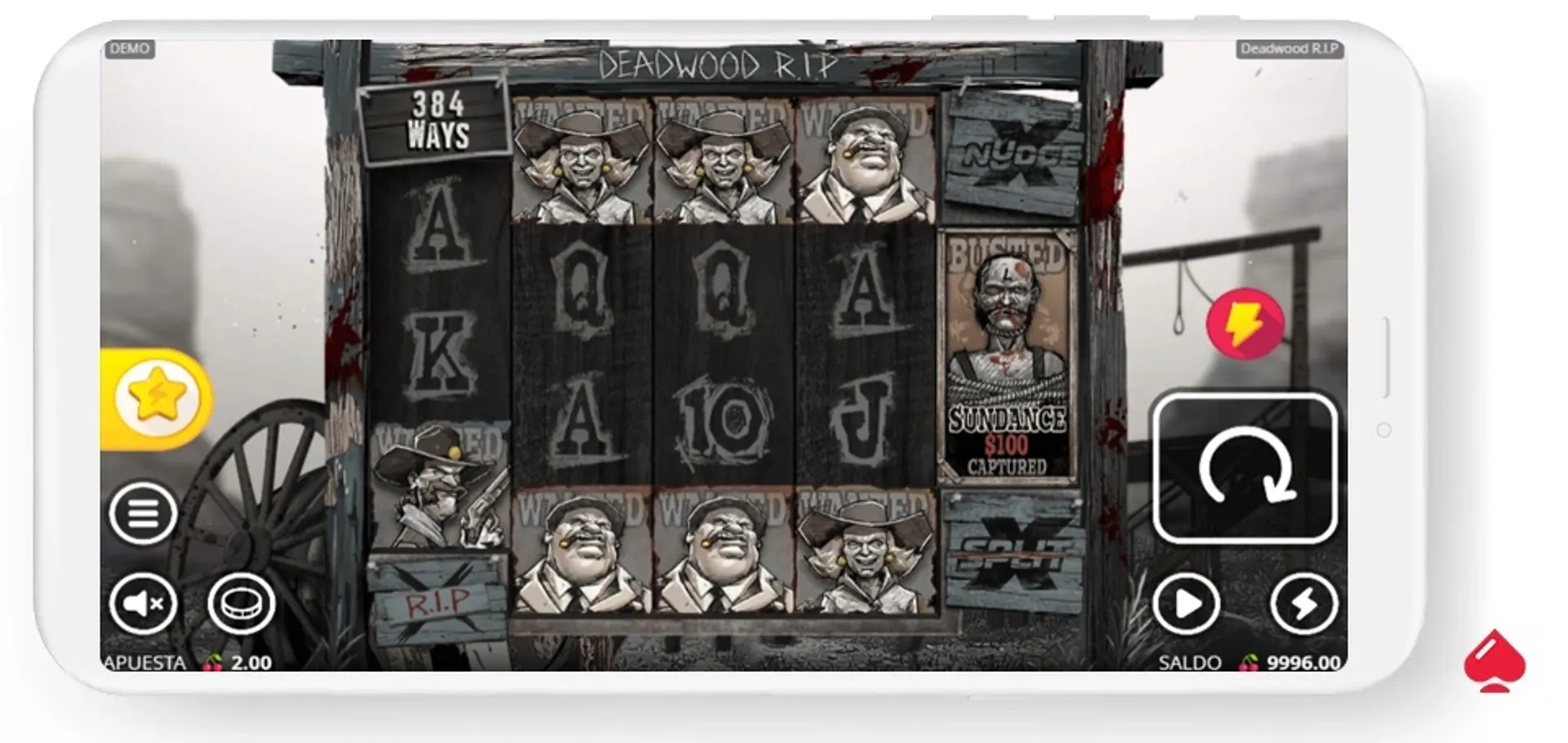 Captura de la slot Deadwood RIP en 1xbet