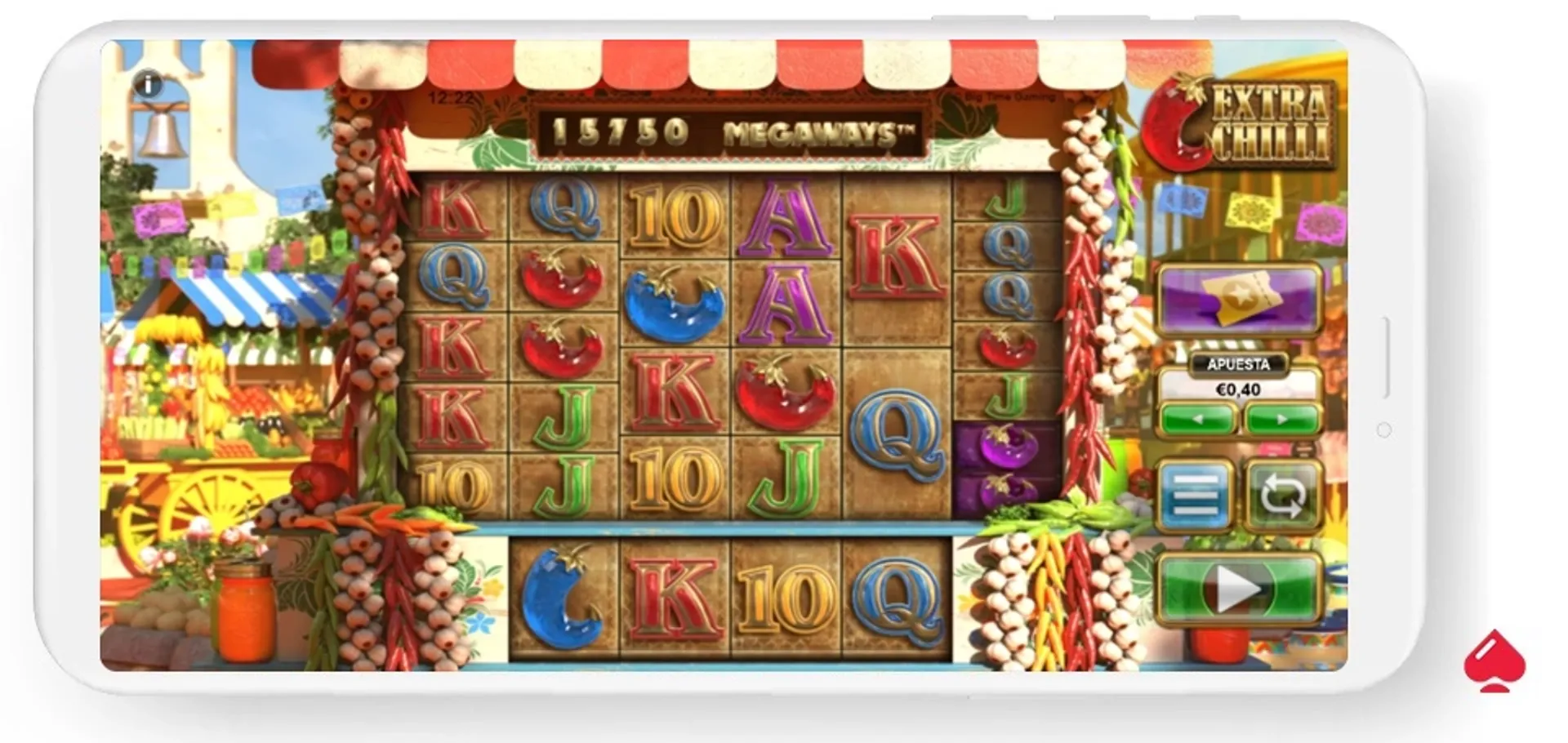 Captura de la slot Extra Chilli Megaways en 1xbet