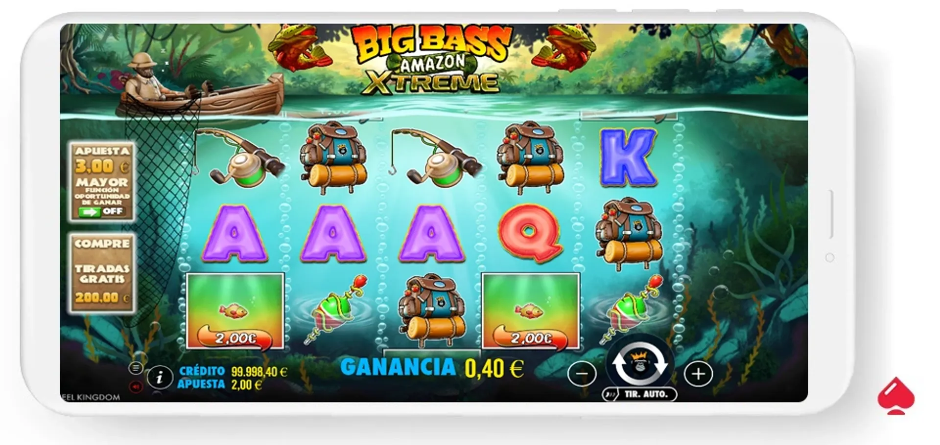 pragmatic play big bass amazon xtreme Captura del juego base de Big Bass Amazon Xtreme de Pragmatic Play