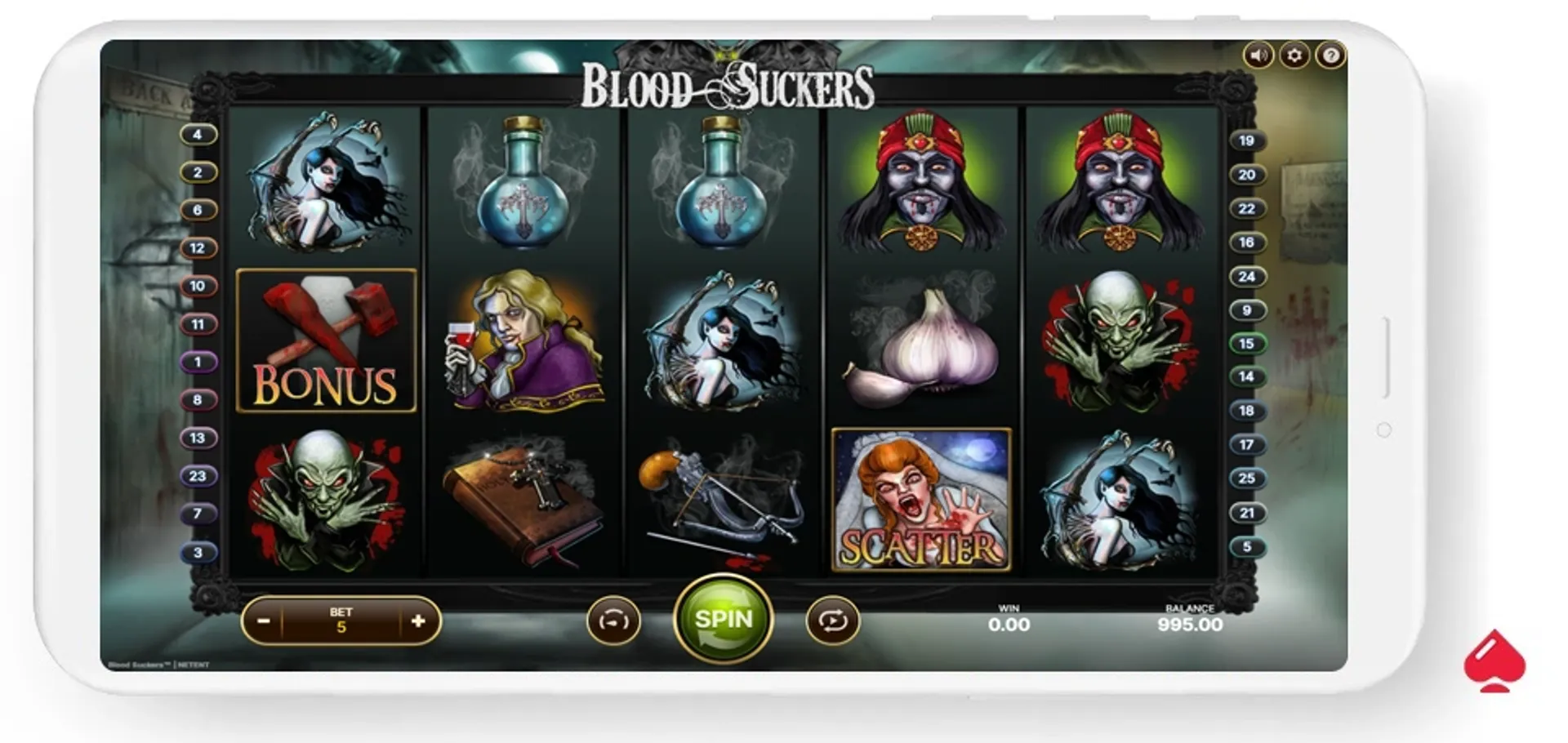 blood suckers Juego base de la slot Blood Suckers