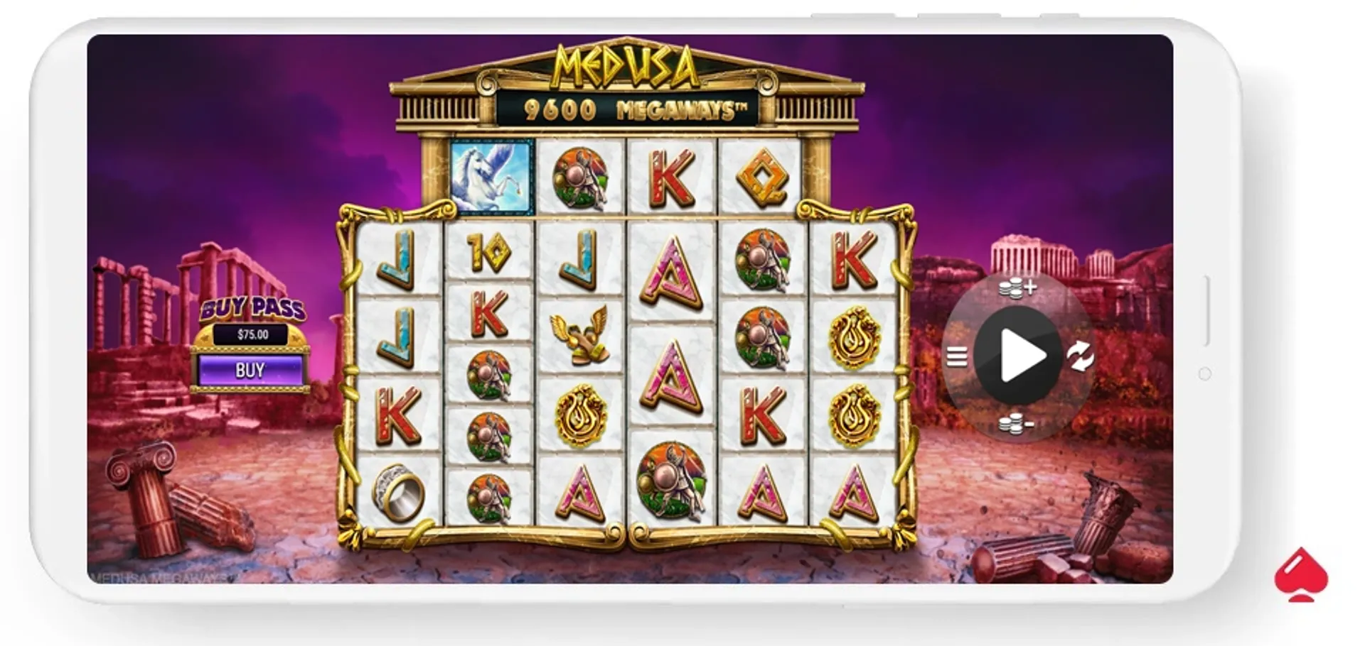 medusa megaways Juego base de la slot Medusa Megaways
