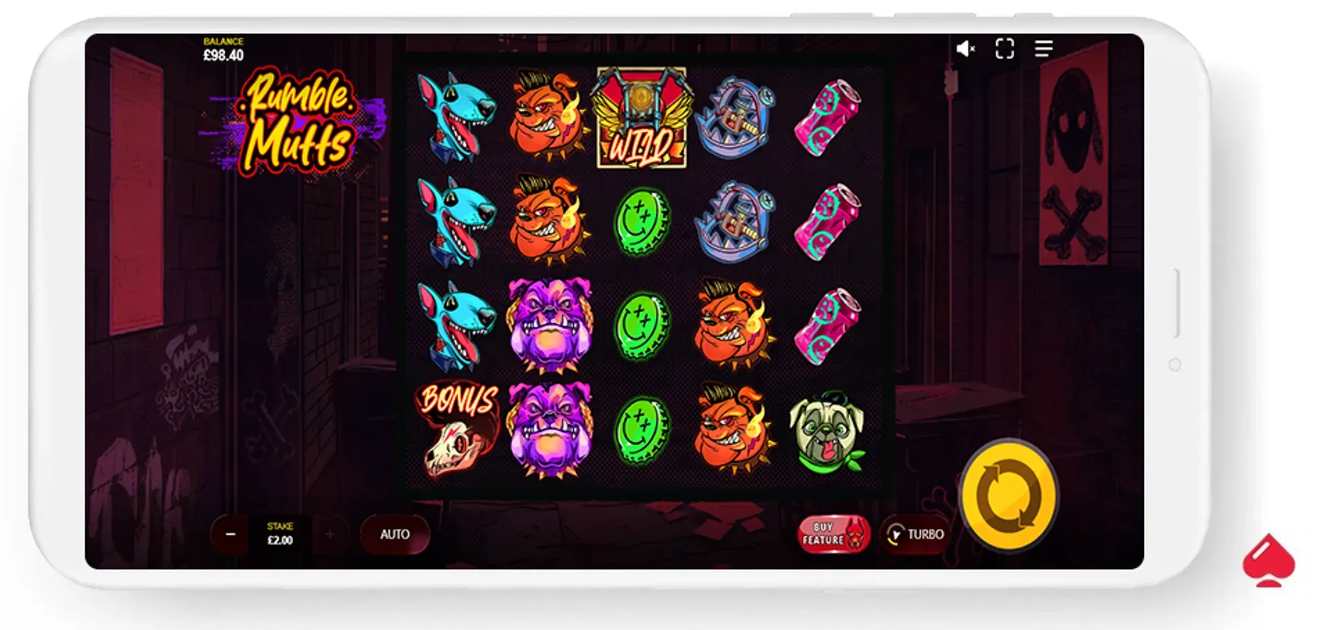 rumble mutts slot Juego base de la slot Rumble Mutts
