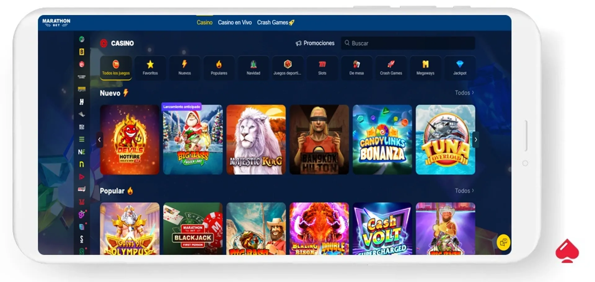 marathonbet casino acepta trustly Captura del lobby del casino Marathonbet, que acepta pagos con Trustly