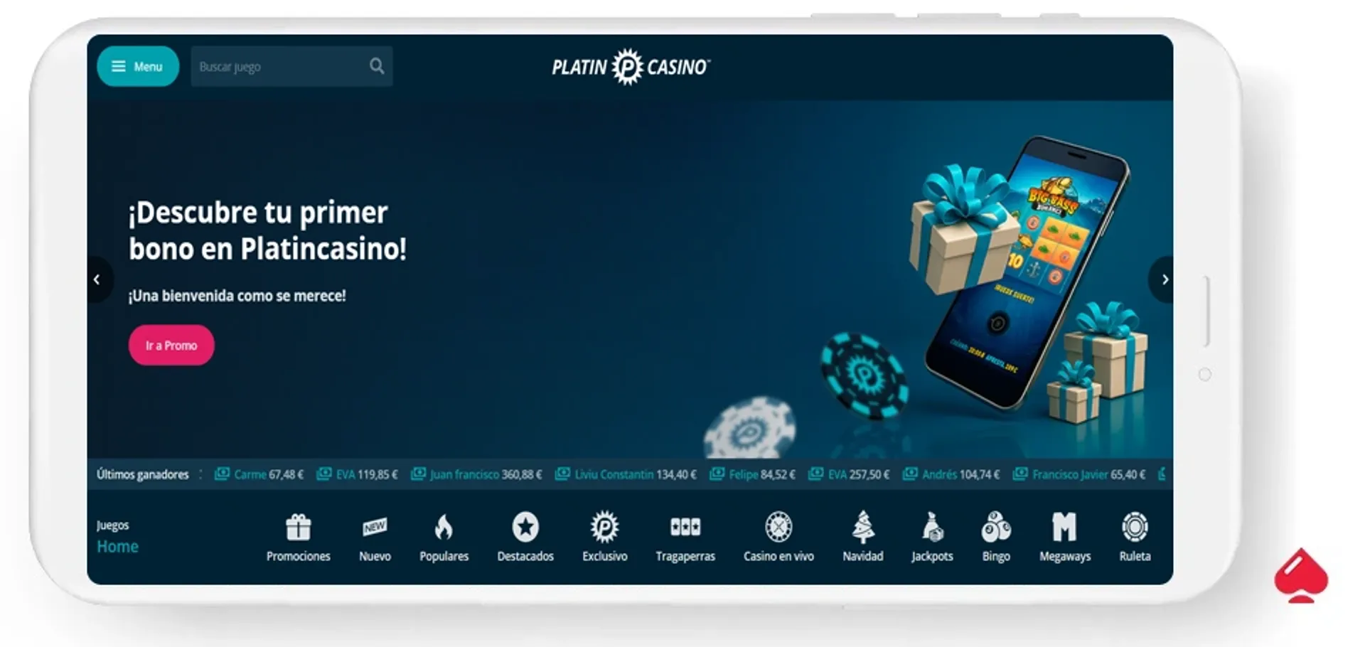 platin casino acepta klarna Captura del casino Platin, el cual acepta pagos con Klarna