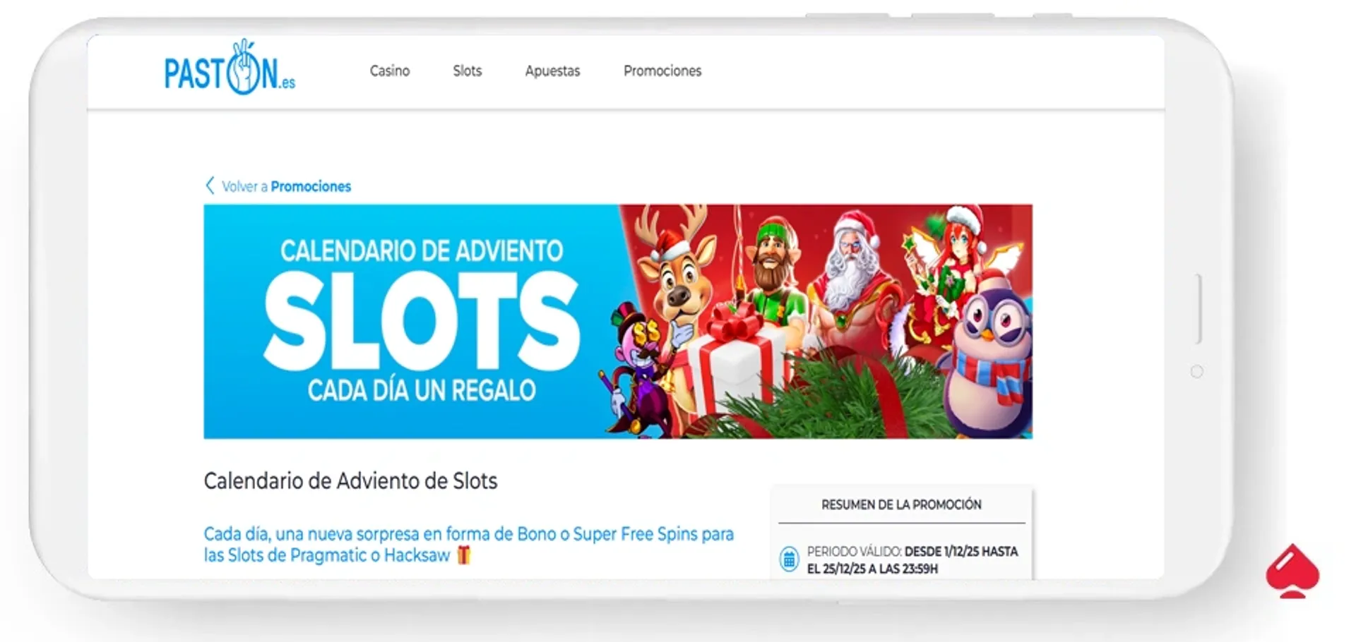 calendario de adviento en paston casino Imagen del calendario de adviento en el casino Pastón
