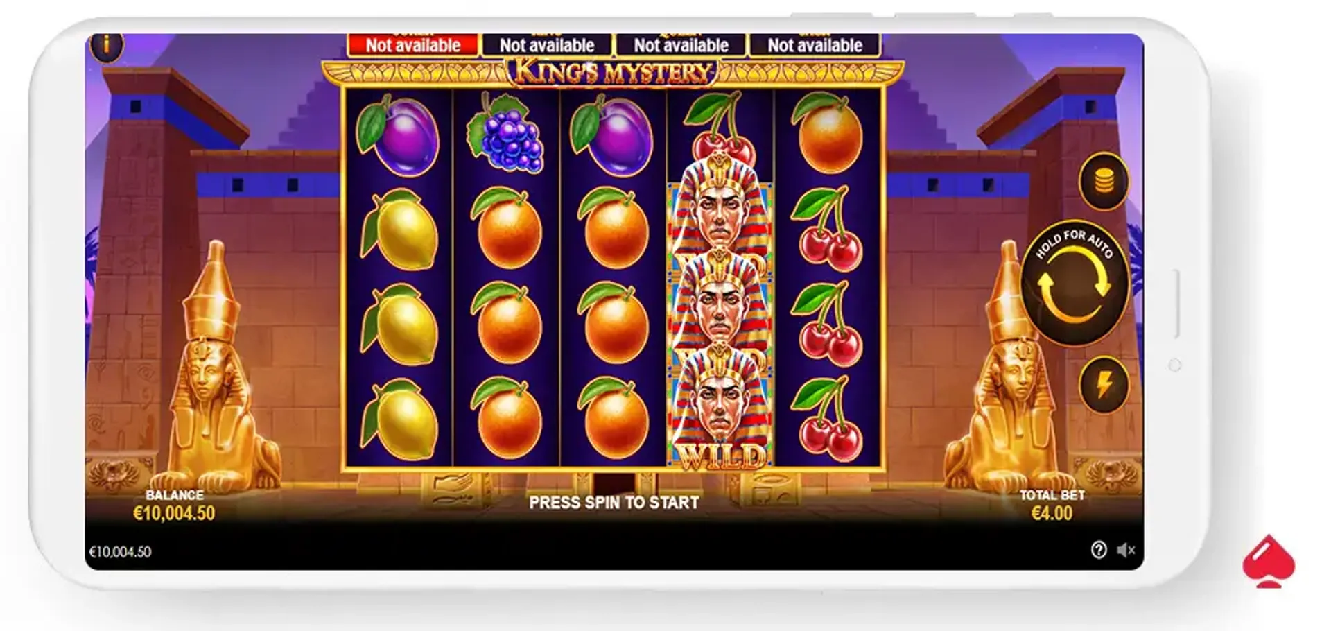 Juego base de la slot King's Mystery en bet365