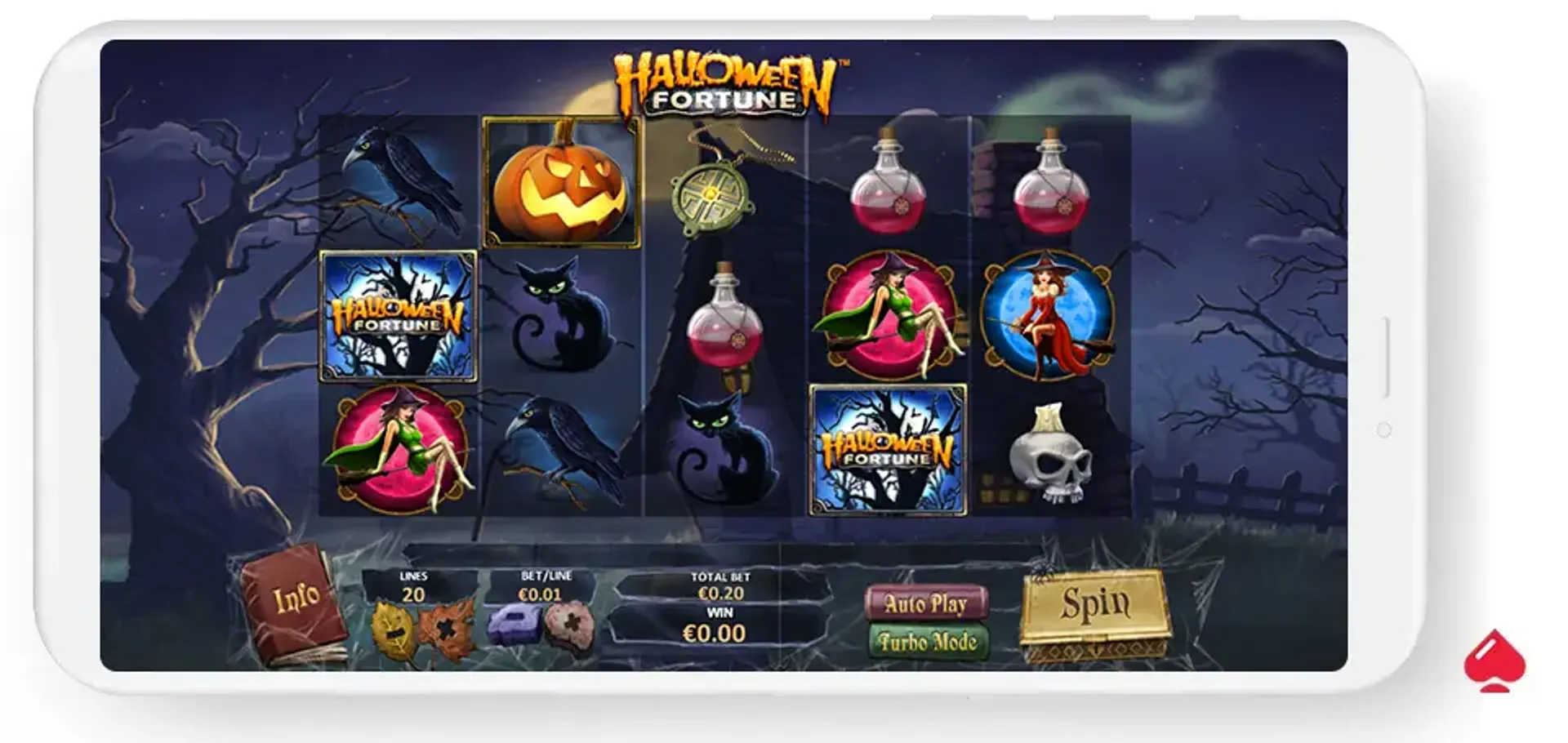 Juego base de la slot Halloween Fortune en bet365
